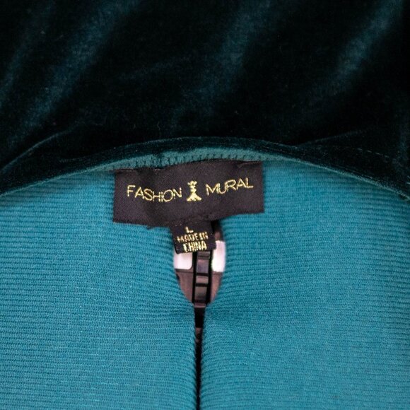 CLEARANCE Green Velvet Cowl Maxi Dress - Junior's Large - Picture 4 of 4